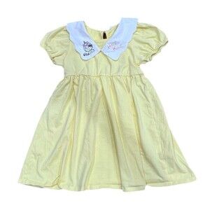 Hello Kitty x Shein Unicorn Peter Pan Collar Dress Size 5 Years Yellow Kawaii